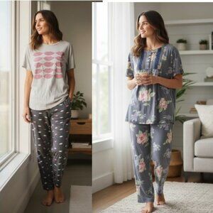 Lot of Short Sleeve Pajama Sets Ladies Medium 14-16 DREAMS & CO